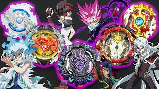 BEYBLADE BURST VILLAINS  Longinus Spriggan Phoenix Apocalypse amp Lucifer  Antagonist Battle [upl. by Calysta450]