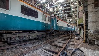 Exploring an Abandoned Train Graveyard Collapsing Maintenance Depot [upl. by Ttimme941]