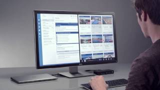 Dell shows the latest DisplayLink enabled docking station D3100 [upl. by Yralih731]