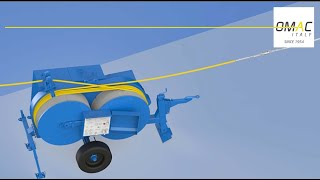 Reconductoring stringing transmission line tutorial [upl. by Tanitansy]