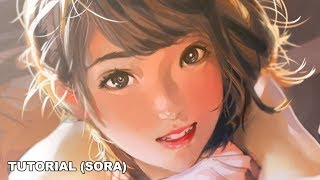 HOW TO PAINTRealistic Manga Portraits Sora [upl. by Annad]