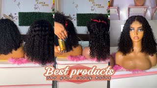 This is the best products for maintaining your curly hairsNote don’t use water curlyhair hair r [upl. by Mosnar309]