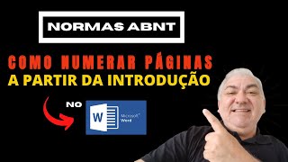 Normas ABNT  Como numerar páginas a partir da introdução no Word [upl. by Dorina]