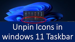 How to Unpin Taskbar Icons in Windows 11  How do I unpin and pin in Windows 11 [upl. by Aubrie]