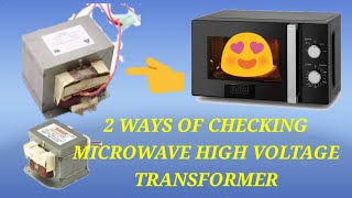 testing highvoltage transformer on microwave dalawang paraan para mag test ng HV transformer [upl. by Hightower]