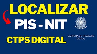 Consulta PIS PASEP PELA CARTEIRA DE TRABALHO DIGITAL [upl. by Cynar]