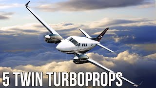 5 Best Twin Turboprop Airplanes In The World [upl. by Ahsoek]