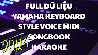 Full Dữ Liệu Yamaha Keyboard 2024 Genos2 Genos PSR SX S Tyros12345 [upl. by Strephon]