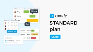 STANDARD Plan Demo  Clockify Pricing [upl. by Mitchiner]