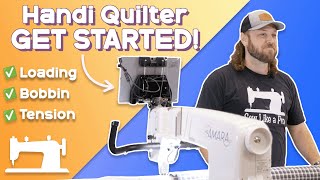 Longarm SETUP and BASICS  Handi Quilter Tutorial [upl. by Stoops]