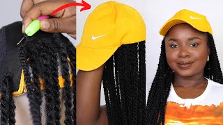 DIY BRAIDED WIG HAT  NO GLUE OR STITCH METHOD Beginner Friendly [upl. by Sidell]