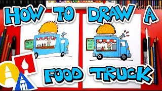 How To Draw A Food Truck  New Challenge Time [upl. by Akym]