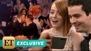 Ryan Reynolds and Andrew Garfields Hilarious Golden Globes Kiss Emma Stone Reacts [upl. by Anoblav]