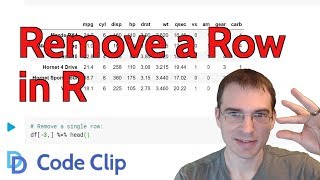 How to Remove a Row From a Data Frame in R [upl. by Osnofla101]