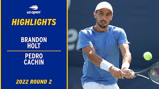 Brandon Holt vs Pedro Cachin Highlights  2022 US Open Round 2 [upl. by Collin]