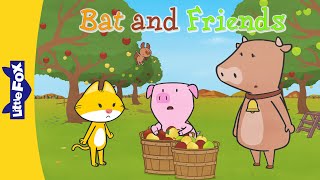 Apple Picking  Bat and Friends  Little Fox Stories Level 1  Stories for Kindergarten [upl. by Afinom]