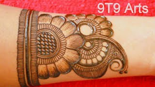 Very Easy and Stylish Front Hand Arabic Mehndi Design for Karwa Chauth 2023  Mehandi ka Design [upl. by Schuster]