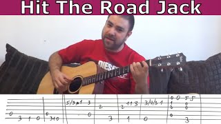 Fingerstyle Tutorial Hit the Road Jack  w TAB Guitar Lesson [upl. by Millicent400]