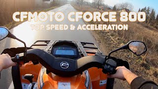 CFMOTO CFORCE 800 TOP SPEED amp ACCELERATION [upl. by Dixie886]