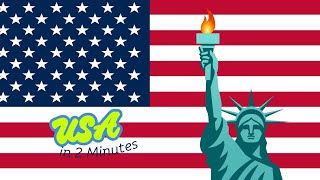 USA in 2 Minutes  Learn About The United States of America [upl. by Leanna212]