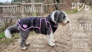 Hundemantel aus alter Jacke nähen  ohne Schnittmuster [upl. by Ailgna339]