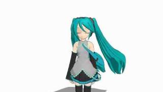 Miku speaks in ENGLISH then starts to sing quotPackagedquot MikuMikuDance [upl. by Luas]