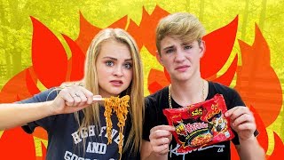 NUCLEAR FIRE NOODLE CHALLENGE I CRIED [upl. by Ttcos]