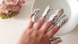 how to remove nail paint with aluminium foil [upl. by Haggai]