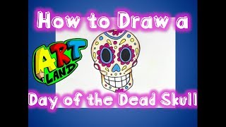 How to Draw Day of the Dead Skull [upl. by Attah277]