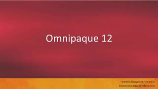 Pronunciation of the words quotOmnipaque 12quot [upl. by Aziza]