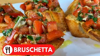 COMO HACER BRUSCHETTAS DE TOMATE  RECETA FACIL [upl. by Mail220]