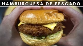 Hamburguesa de Pescado con queso  La Capital [upl. by Dnesnwot]