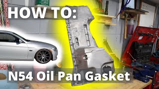 How To Replace your 335i Oil Pan Gasket At Home [upl. by Lanahtan]