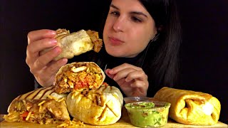 ASMR  BURRITOS amp CHIMICHANGA  EATING SOUNDS  MUKBANG [upl. by Girand726]