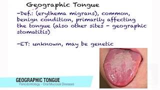 White Lesions Geographic Tongue [upl. by Yelehsa]