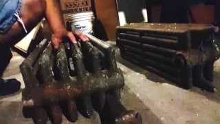 Diy how to split cast iron hot water radiator [upl. by Enwad]