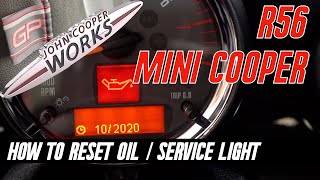 How to Reset Your Mini Cooper Service Light R56 [upl. by Barbe53]