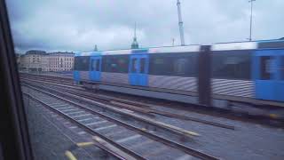 Sweden Stockholm subway ride from Gullmarsplan to TCentralen [upl. by O'Toole]