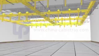 Installation of optical fiber cable tray [upl. by Allistir]