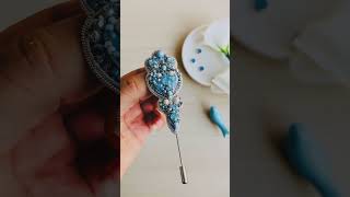 Brooch Pin Beads Work Brooch Making Ideas 💡brooch handmade jewelry art broochpin [upl. by Llehsyar]