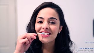 How to quickly and easily use Power Swabs teeth whitening to get a brighter and whiter smile [upl. by Buote921]