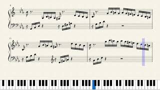 CPE Bach  Solfeggietto Piano Sheet [upl. by Ytineres]