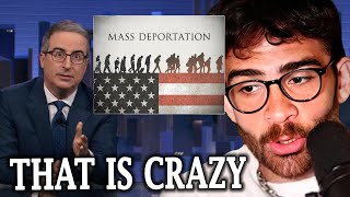 John Oliver On Trumps Campaign For Mass Deportation  Hasanabi Reacts [upl. by Braeunig]