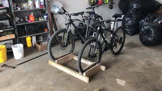 Cheap easy DIY wooden bicycle stand [upl. by Raybin]