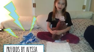 How to 7 year old Alyssa how to prefold diaper [upl. by Clint]