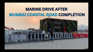 MARINE DRIVE AFTER COMPLETION OF MUMBAI COASTAL ROAD  NOVEMBER 2024 [upl. by Boccaj]