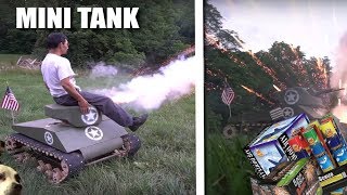 DIY GIANT Mini TANK with fireworks [upl. by Magda]