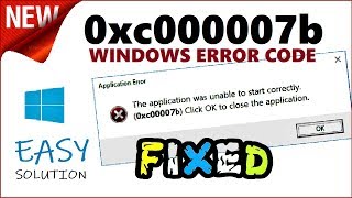 0xc00007b Error Fix Windows 10  8  7  How to fix Unable to Start Correctly 0xc00007b [upl. by Zumstein]