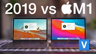 2020 M1 vs 2019 Intel MacBook Pro Side by Side Performance Comparison [upl. by Esirahs]