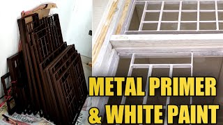 RED OXIDE PRIMER FOR IRON GRILL  HI GLOSS SYNTHETIC WHITE ENAMEL PAINT FOR IRON GRILL [upl. by Nettie68]